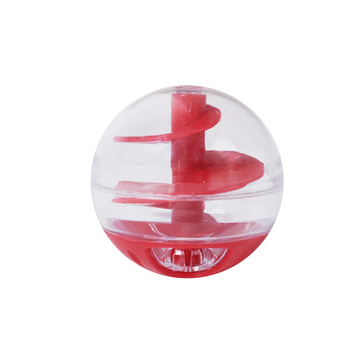 Educational Compact Toy Spiral Food Leakage Bite Resistance Training Funny Cat Leakage Food Feeder
