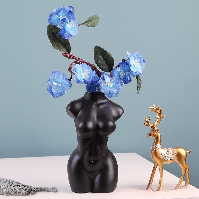 Creative European-style Black And White Ceramic Vase Decoration