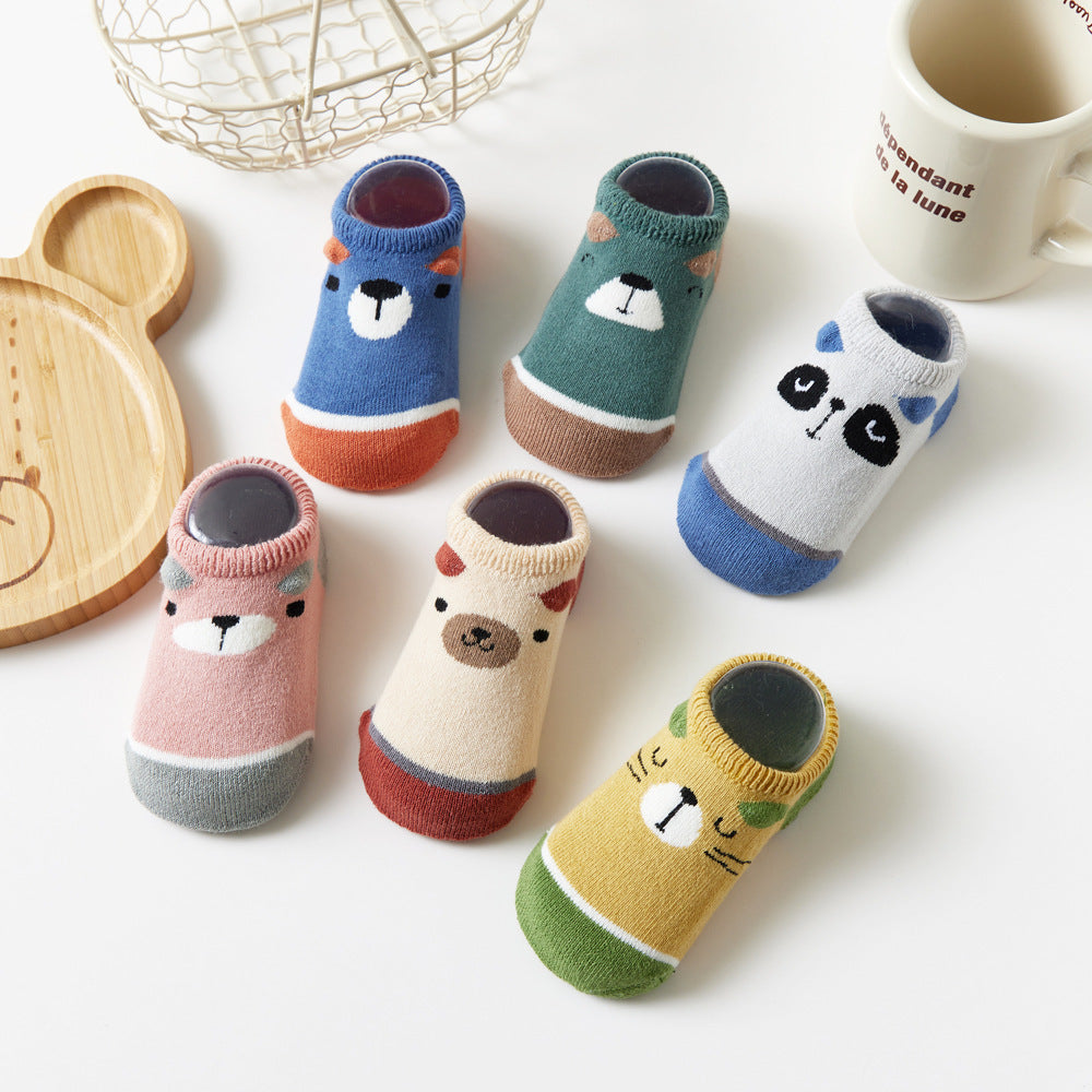 Terry-loop Hosiery Children's Foot Sock Cartoon Cute