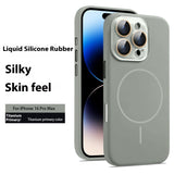 Liquid Silicone Magnetic Crystal Lens Phone Case Protective Cover