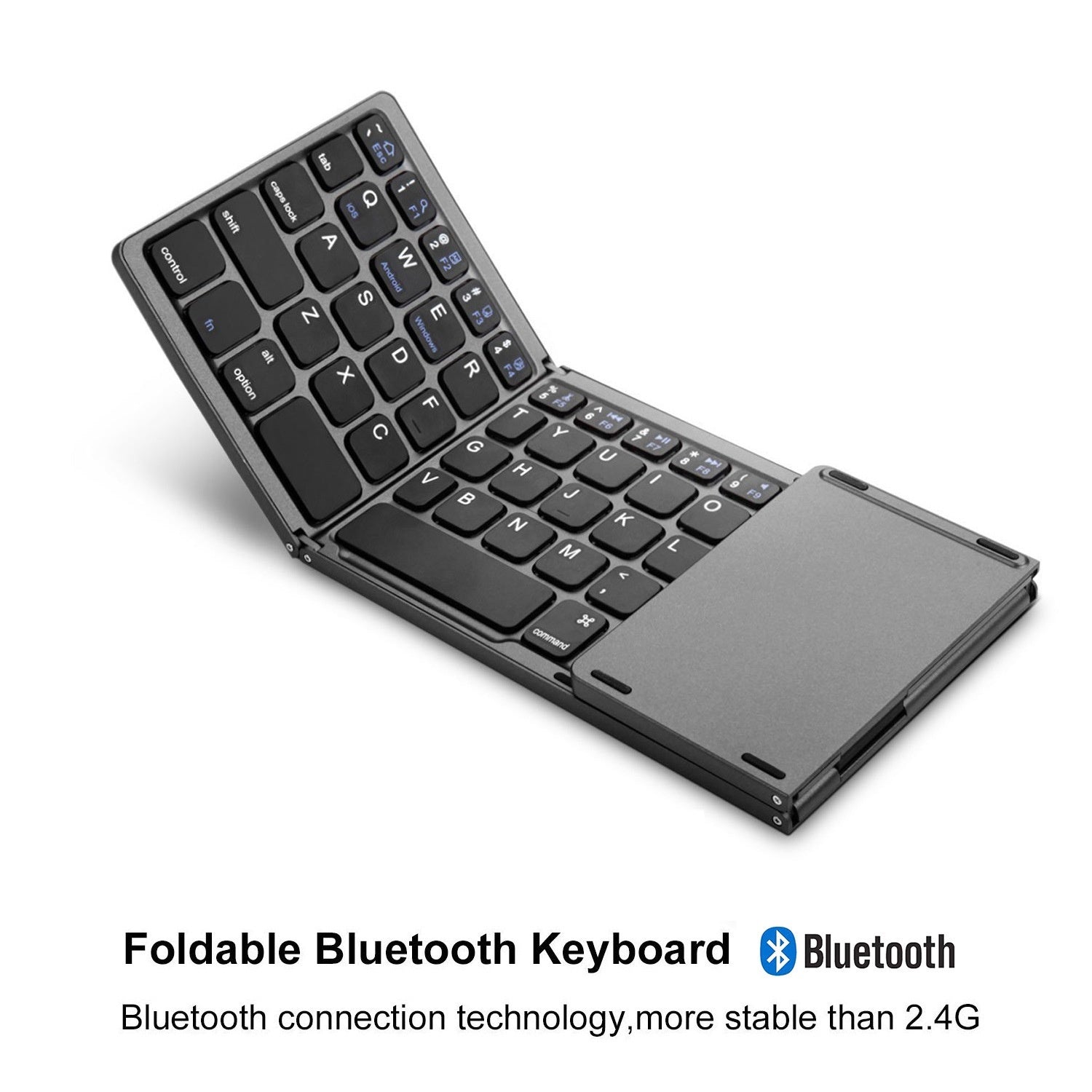 Mini Tri-fold Bluetooth Keyboard Portable Thin Touch