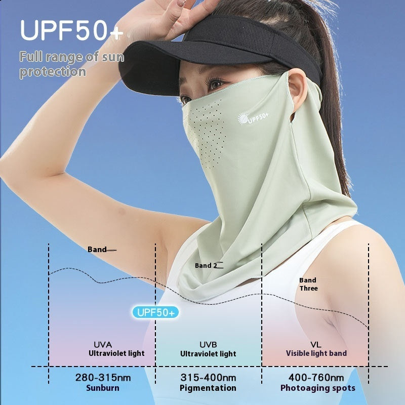 Mask Female Riding UV Protection Neck Ear Hanging