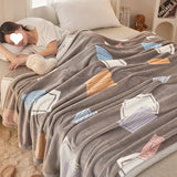 Milk Velvet Blanket Quilt Thickened Winter Coral Flannel