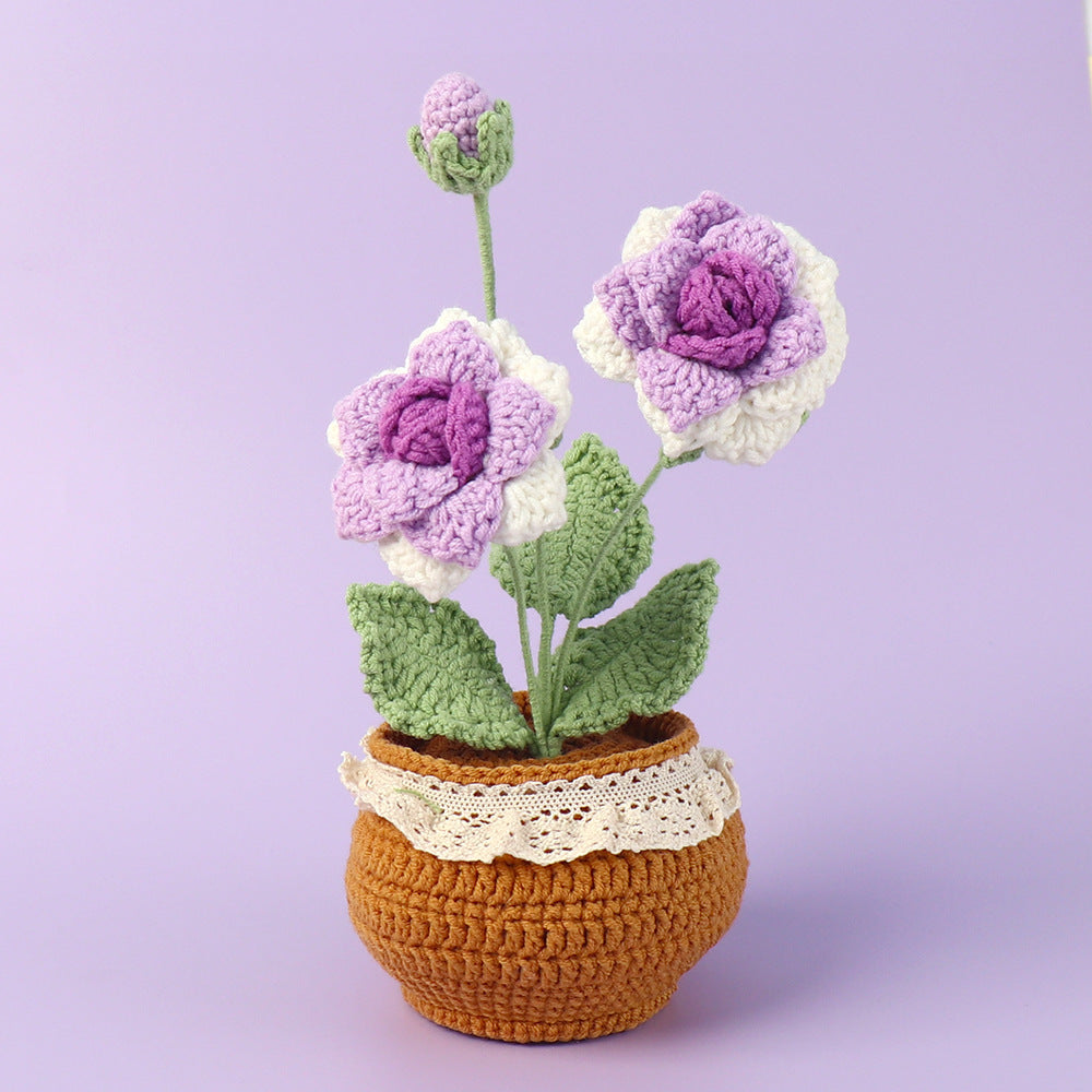 Handmade Wool Knitted Flower Pot