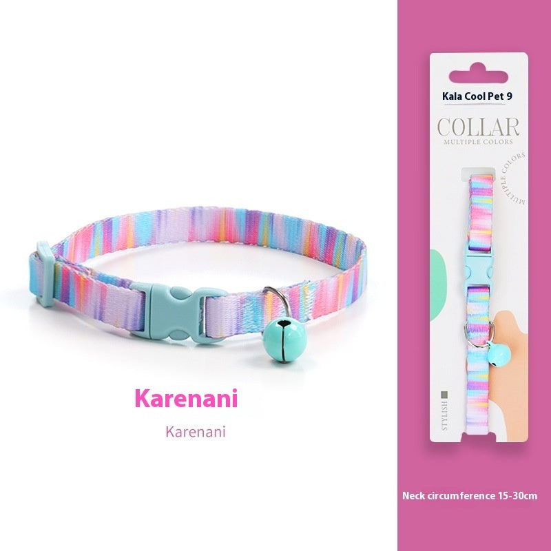 Woven Collar Bell Anti-suffocation Comfortable Safety Buckle Pet Decoration