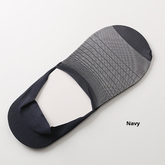 Men's Boat Socks Thin Ice Silk Seamless Mesh Breathable Silicone Non-slip