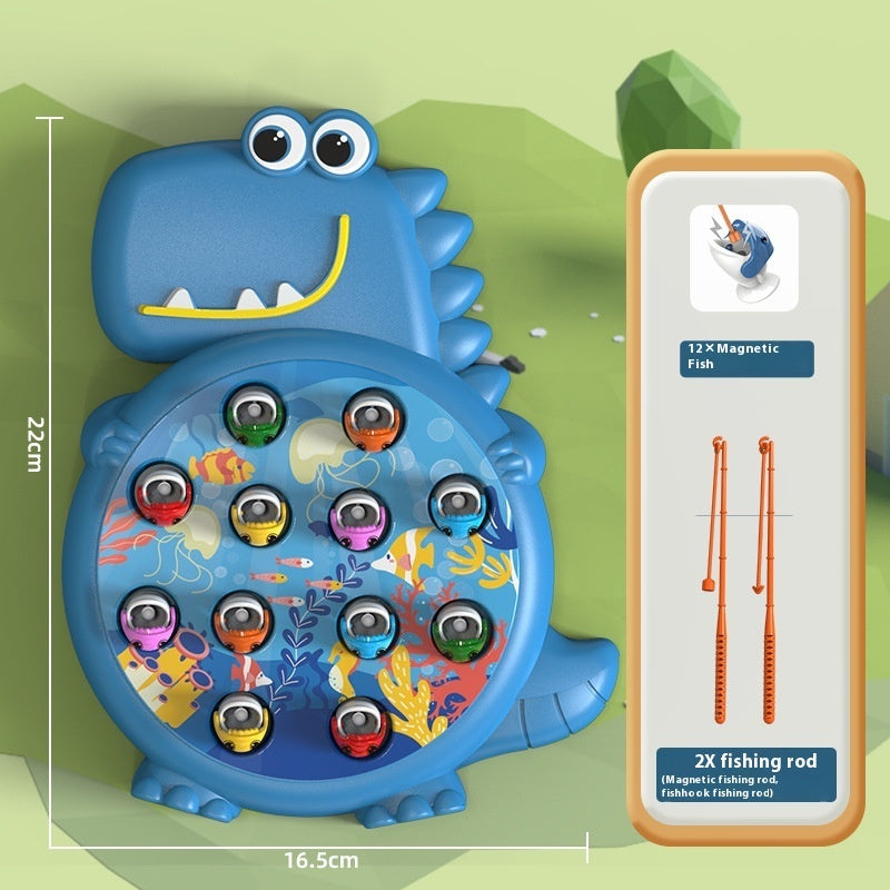 Children's Simulation Magnetic Dinosaur Fishing Plate