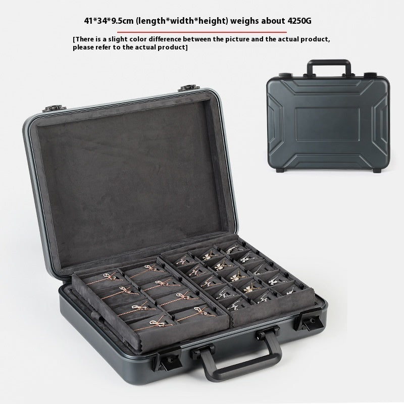 Portable Handheld Aluminum Alloy Jewelry Box