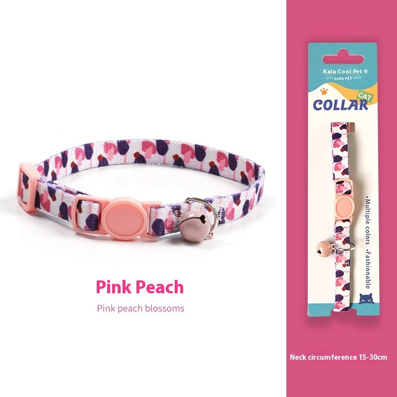 Woven Collar Bell Anti-suffocation Comfortable Safety Buckle Pet Decoration