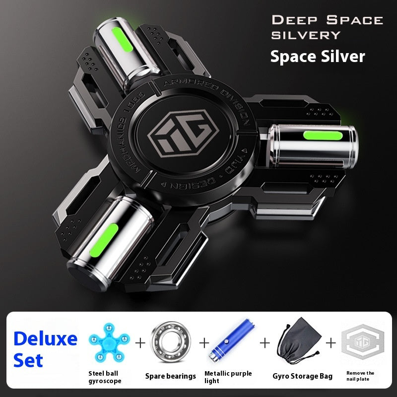 Glowing Fingertip Spinning Top Metal Pressure Reduction Toy
