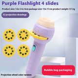 Portable And Simple Cartoon Projection Children's Flashlight