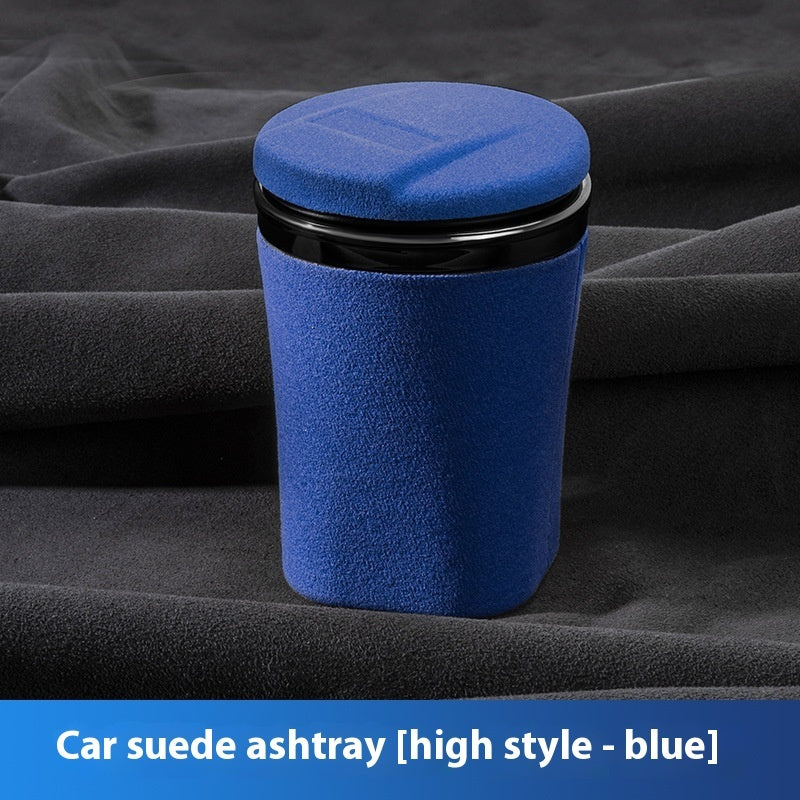 Suede Luminous Prevent Fly Ash Car Ashtray
