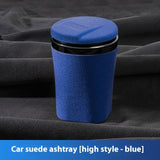 Suede Luminous Prevent Fly Ash Car Ashtray