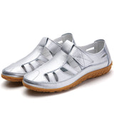 Summer Handmade Retro Soft Sole Leather Velcro Casual Women's Shoes