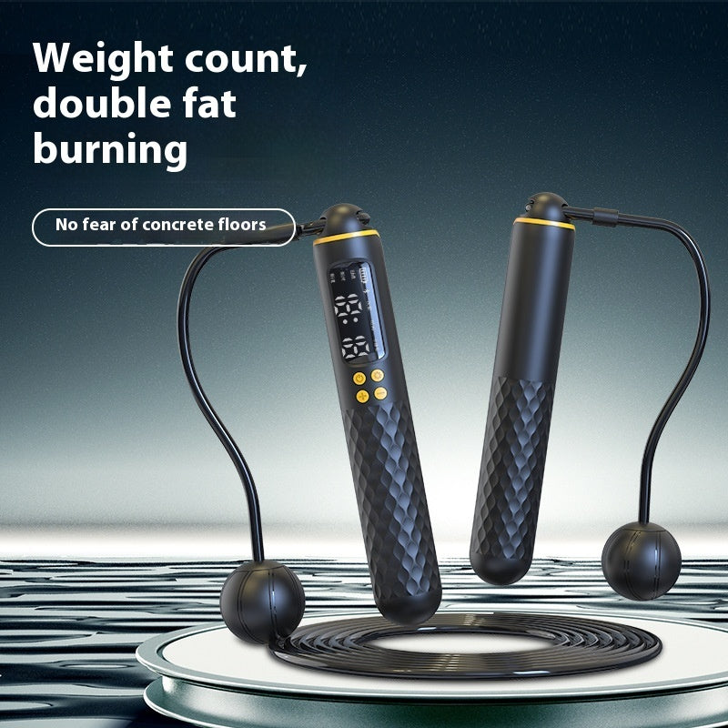 Smart Skipping Rope With Counter Weight-bearing Cordless Dual-use Fitness