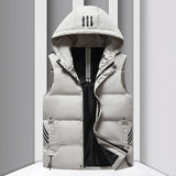 Men's Coat Hooded Thickened Warm Waistcoat Cotton Vest