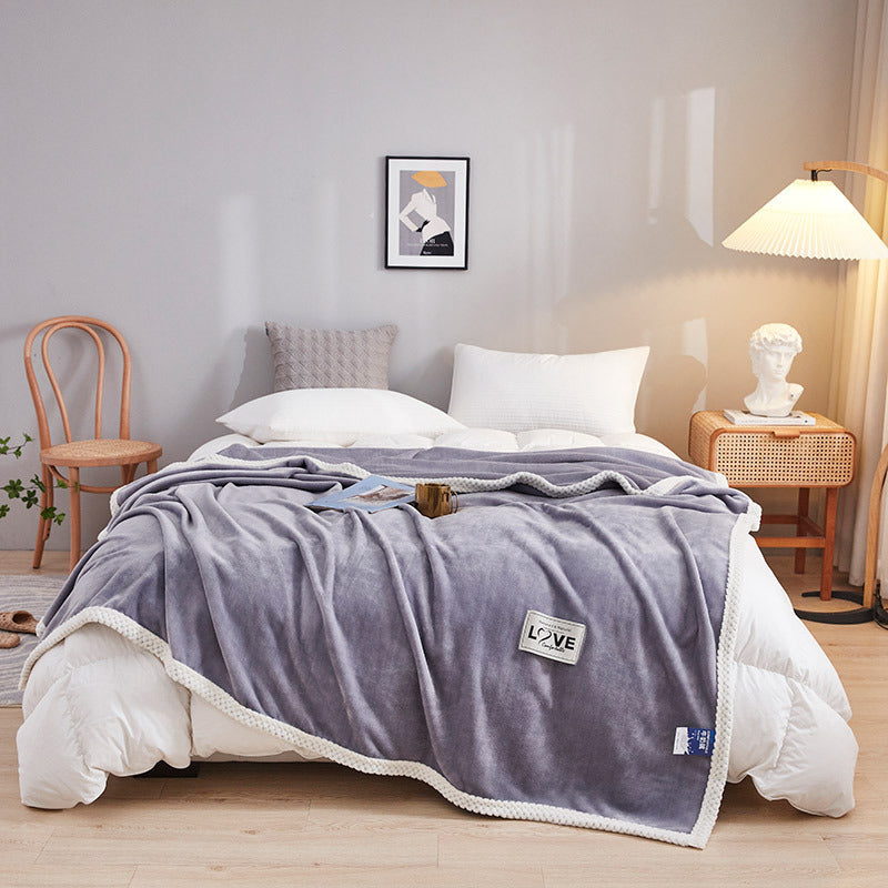Simple And Stylish Warm Milk Velvet Blanket