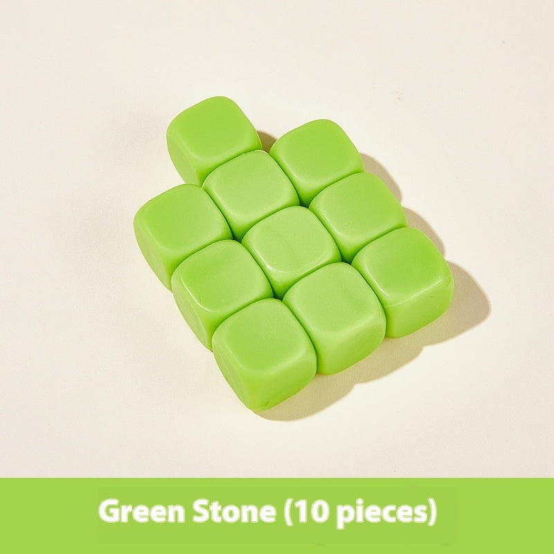 Classic Game Square Silicone Scratch Stone Puzzle Childhood Nostalgia
