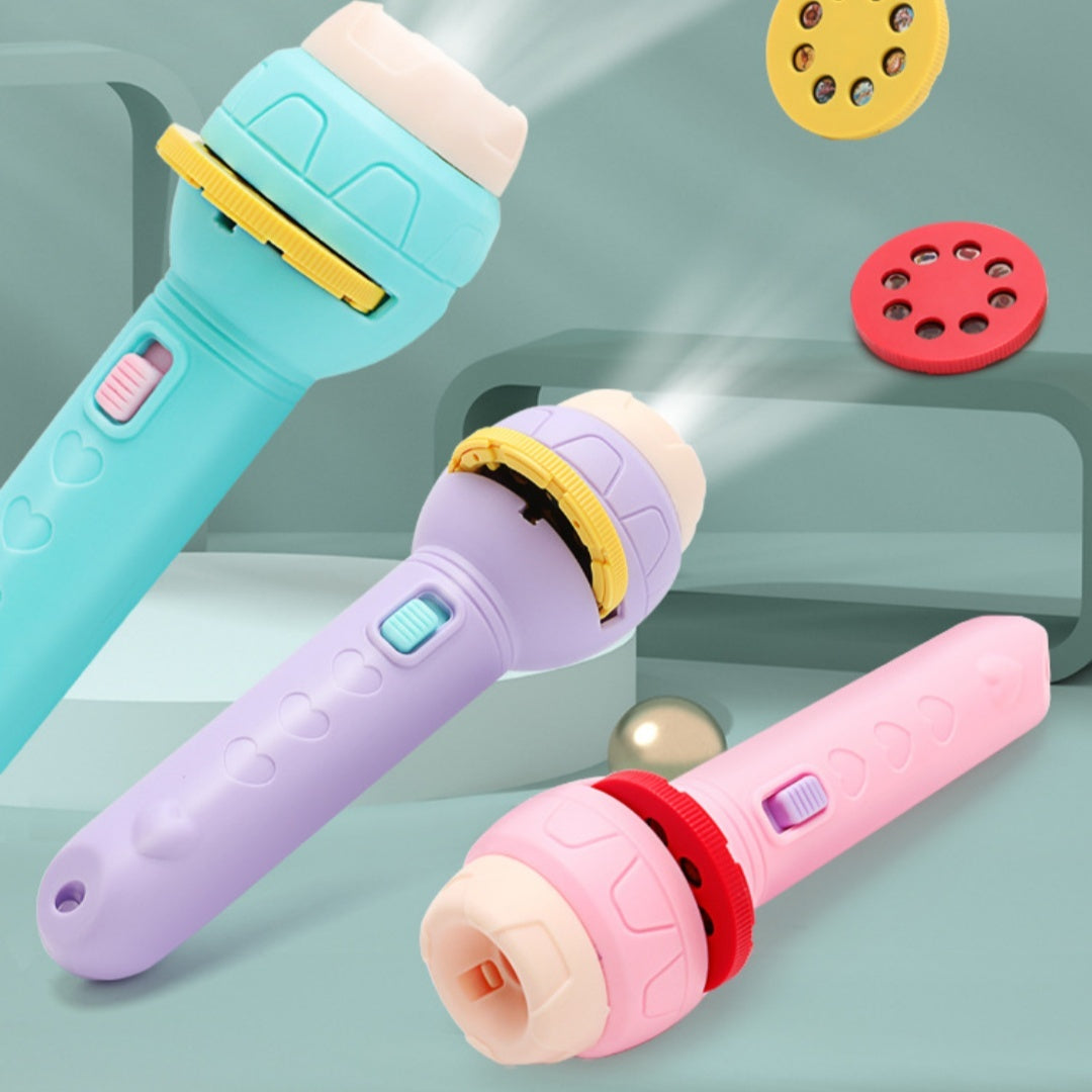 Portable And Simple Cartoon Projection Children's Flashlight