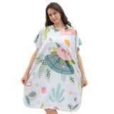 Dry Convenient Changing Double-sided Velvet Wearable Beach Bath Towel Hooded Cloak