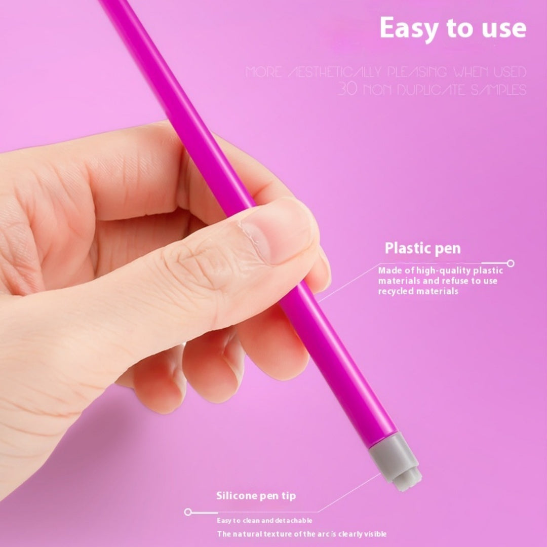 Nail Brush Nail Art Printing Pen DIY Silicone Stamp Pen Transfer Marker Pen