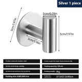 Stainless Steel Single Hook Punch-free Clothes Hanger