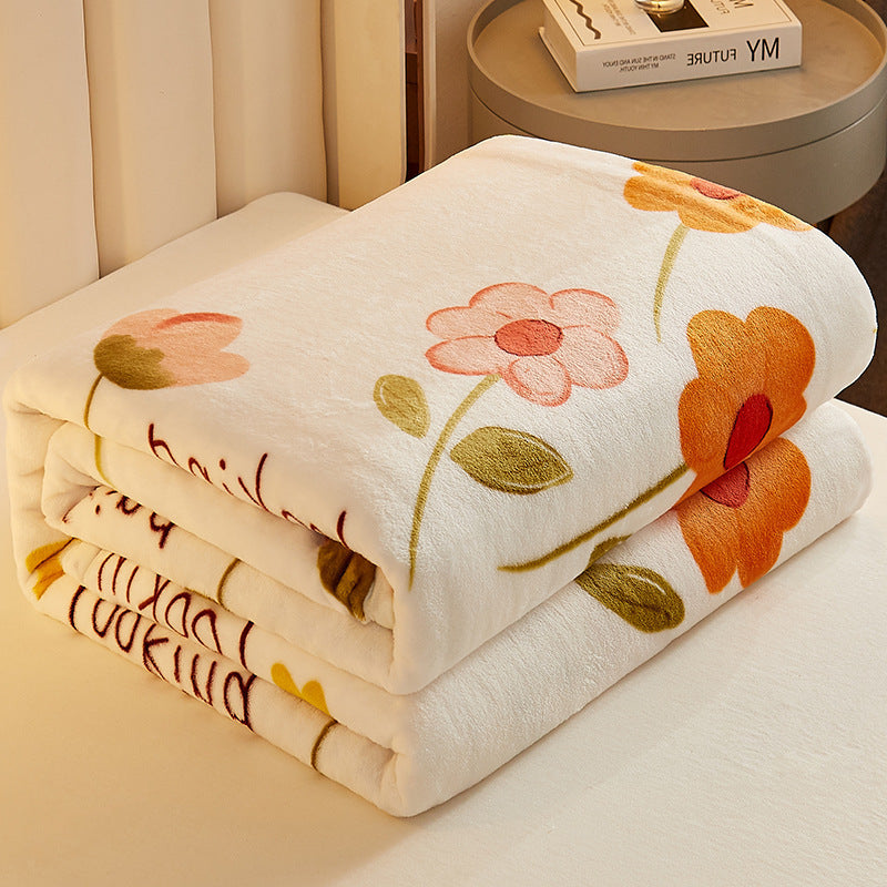 Milk Velvet Blanket Quilt Thickened Winter Coral Flannel