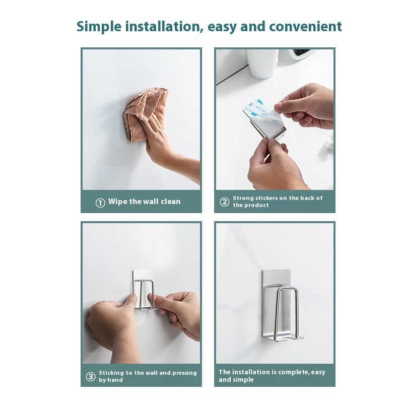 Stainless Steel 304 Toothbrush Holder Punch-free Cup Holder