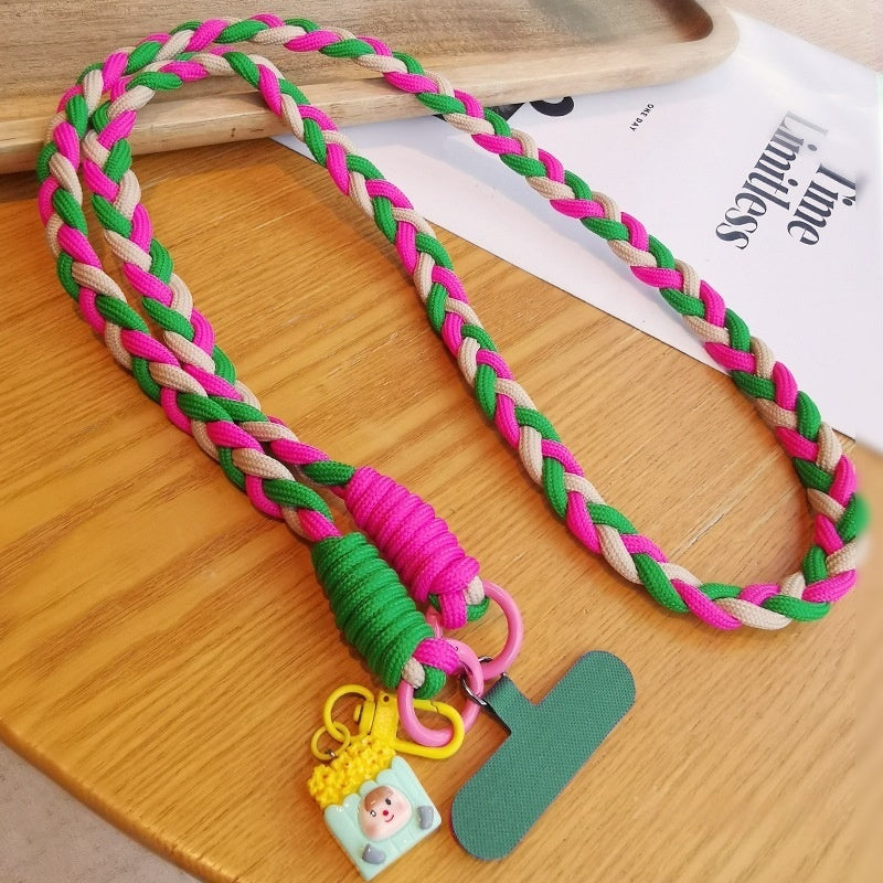 Crossbody Three-strand Horse Tail Mobile Phone Lanyard