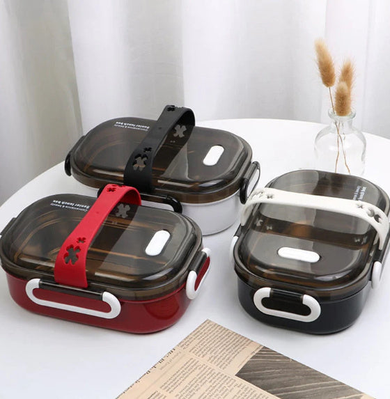 304 Stainless Steel Insulated Lunch Box Layer By Layer Sealed Rectangular Bento Box