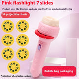 Portable And Simple Cartoon Projection Children's Flashlight