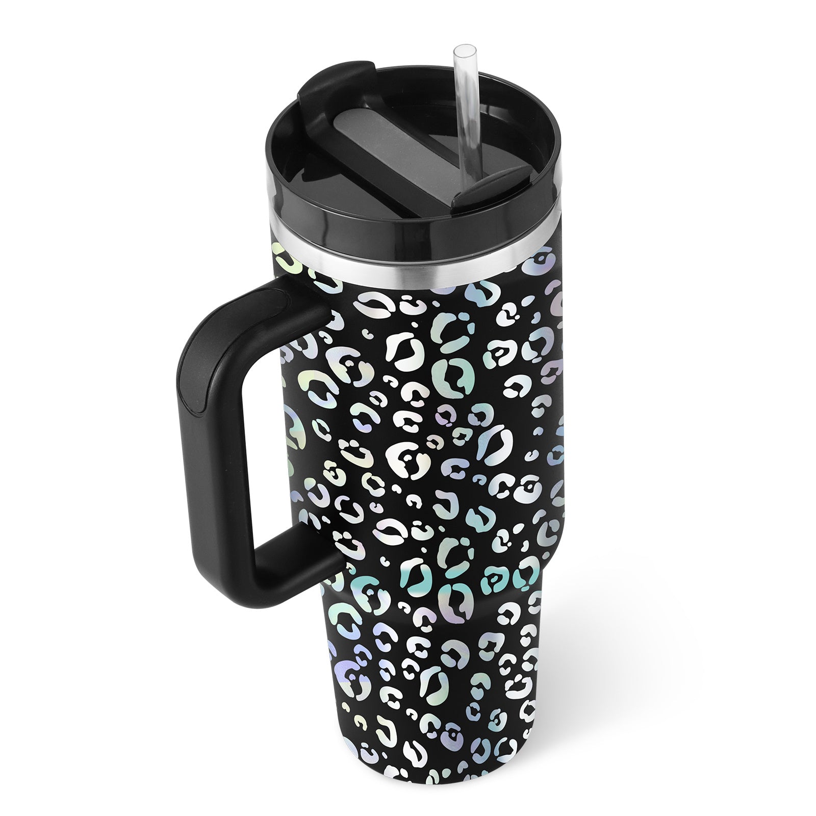 40 Oz Insulated Tumbler With Handle Straw