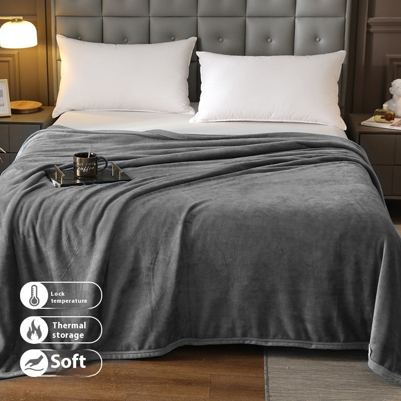 Milk Velvet Blanket Quilt Thickened Winter Coral Flannel
