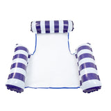 Striped Inflatable Water Sports Goods Recliner Floating Bed
