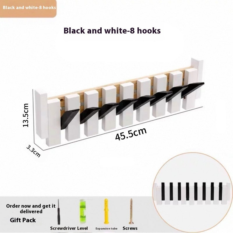 Nordic Punch-free Solid Wood Piano Clothes Rack