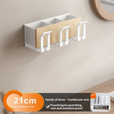 Household Portable Bathroom Walnut Toothbrush Storage Rack