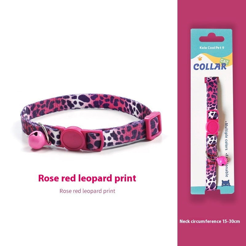 Woven Collar Bell Anti-suffocation Comfortable Safety Buckle Pet Decoration
