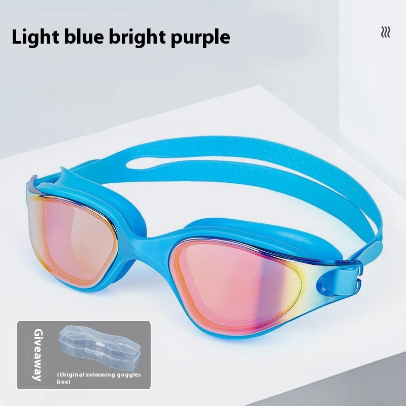 One-piece Silicone Large Frame Large Vision Waterproof Swimming Goggles
