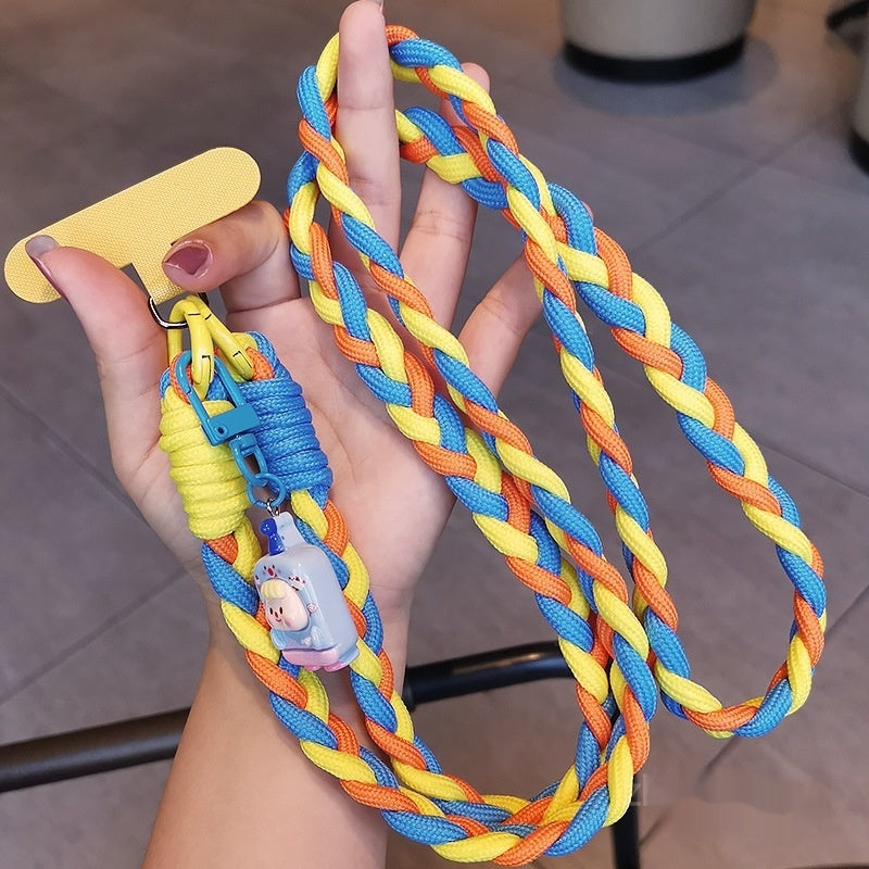 Crossbody Three-strand Horse Tail Mobile Phone Lanyard