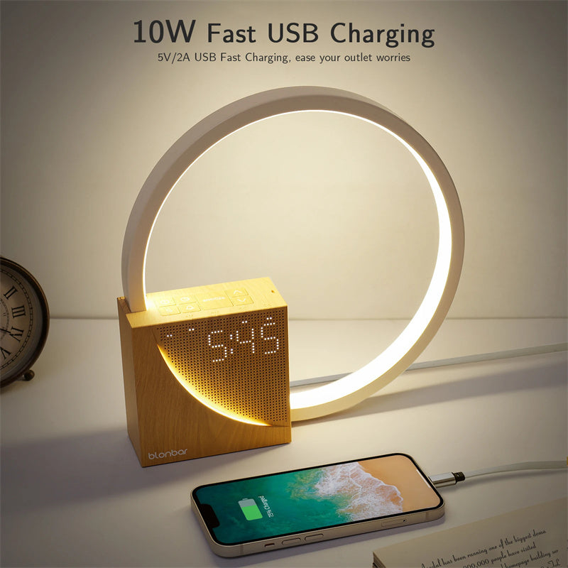 Bedside Lamp with Alarm Clock