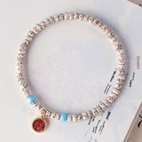 Mini Xingyue Bodhi Single-wrap Bracelet Crescent Moon High Density Smooth And White