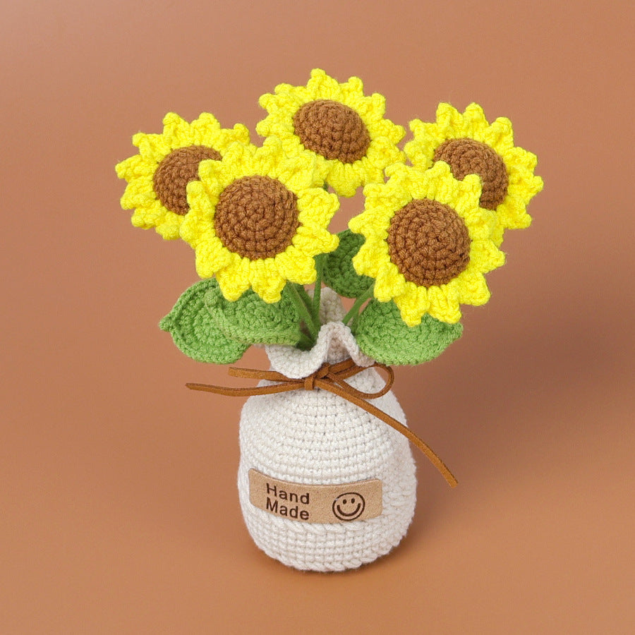 Handmade Wool Knitted Flower Pot