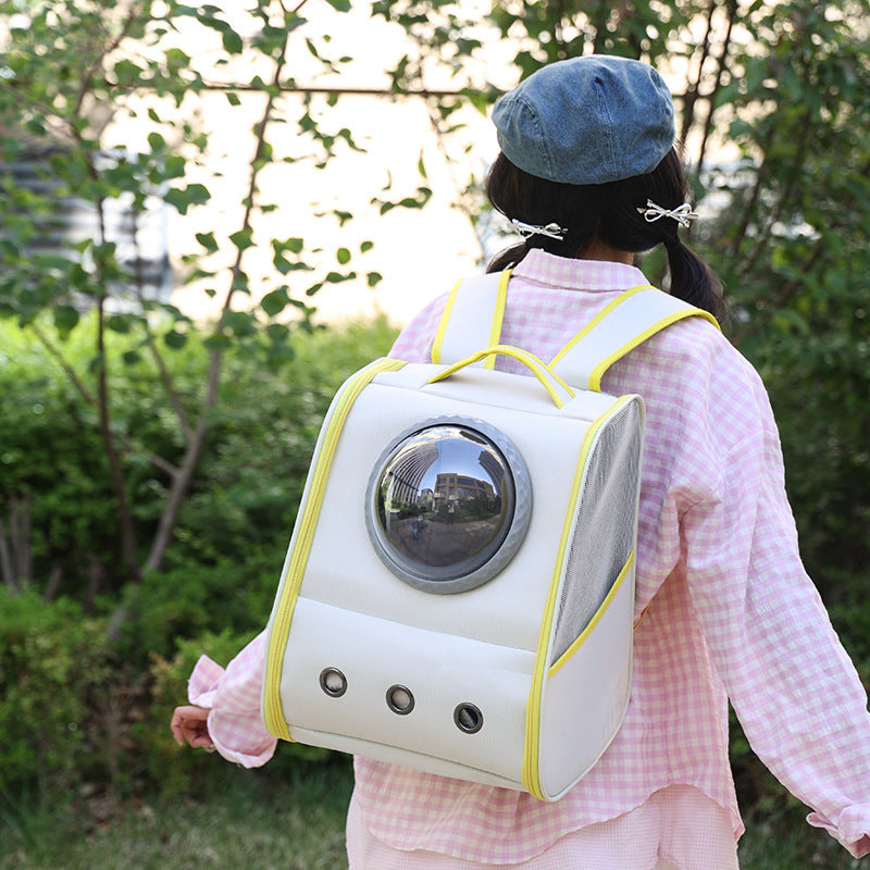 Space Capsule Large Capacity Breathable Pet Backpack For Going Out