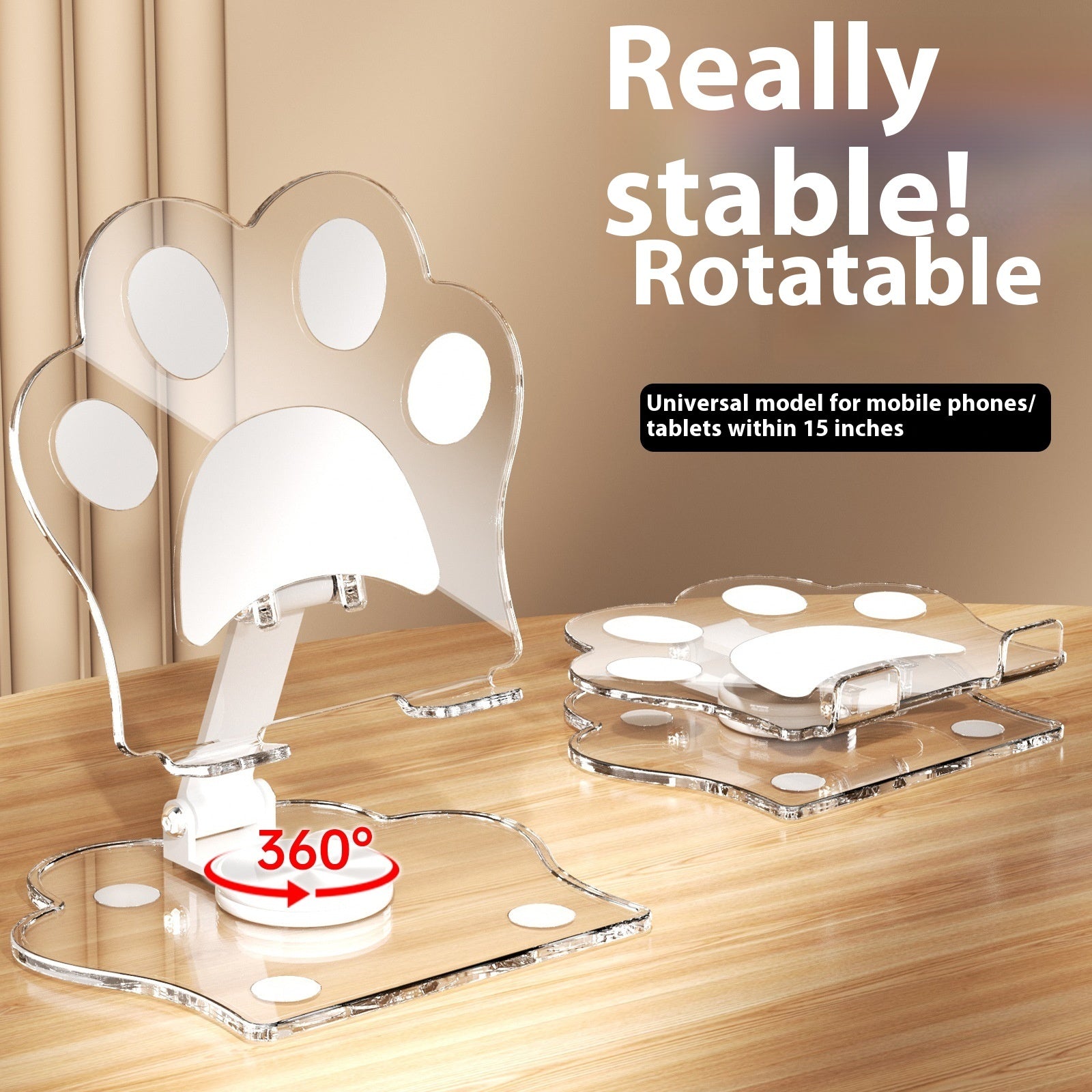Acrylic Rotating Mobile Phone Stand Desktop