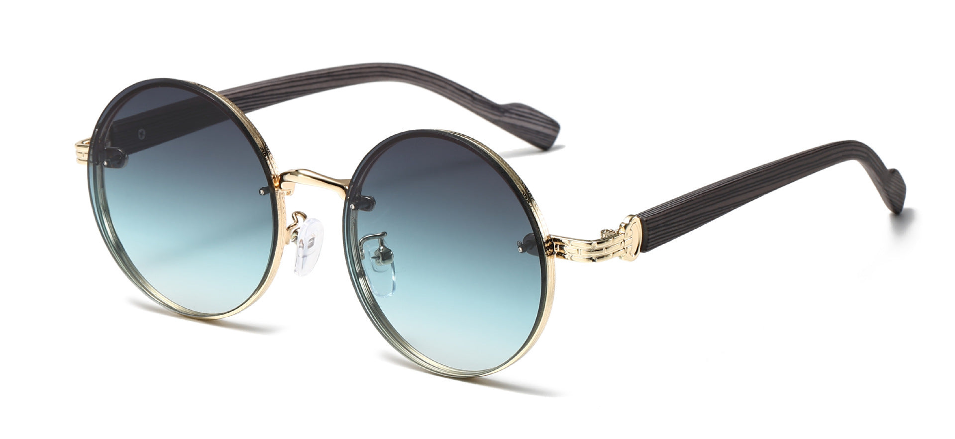 American Classic Metal Round Frame Sunglasses Personality Trend High Sense