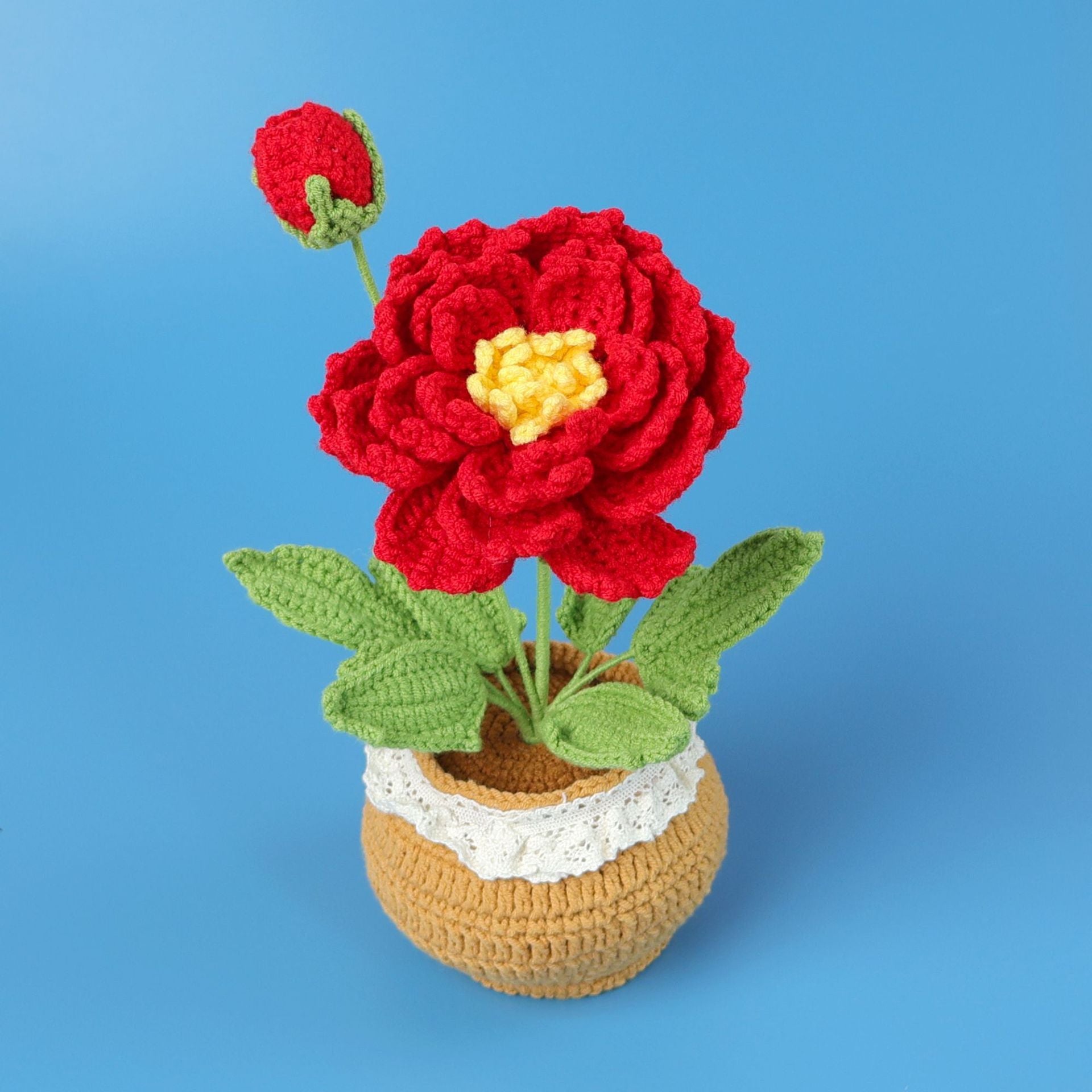 Handmade Wool Knitted Flower Pot