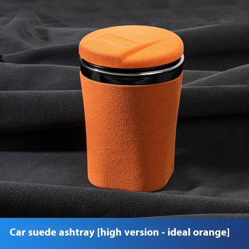Suede Luminous Prevent Fly Ash Car Ashtray