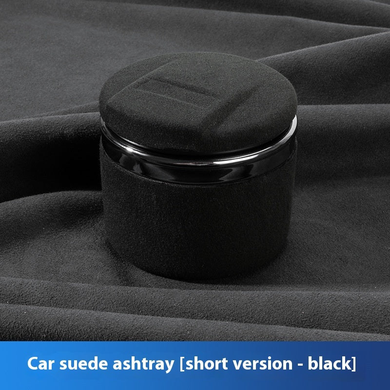 Suede Luminous Prevent Fly Ash Car Ashtray
