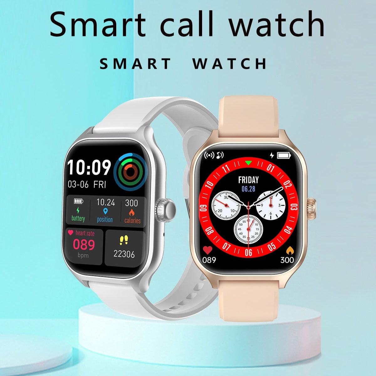 New Bluetooth Calling Health Monitoring Heart Rate Sport Smart Watch