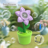 Cross-border Automatic Rose Sunflower Street Lamp Bubble Machine
